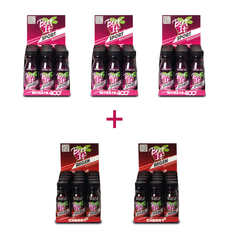Závodní balíček - Velikost balení: 3 balení Beet It Sport + 2 balení Beet It Regen Cherry+